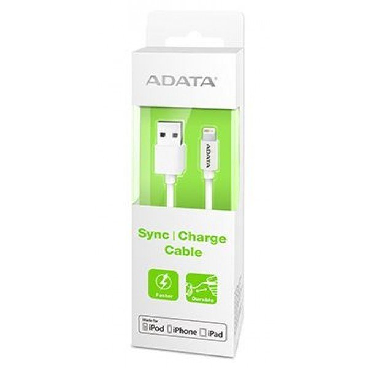 ADATA LIGHTNING CABLE 1M WHITE ADATA LIGHTNING CABLE 1M WHITE