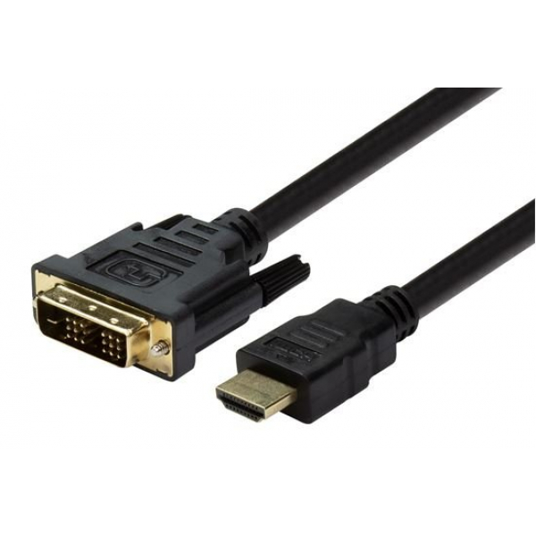 DYNAMIX 2m HDMI MALE TO DVI-D MALE CABLE