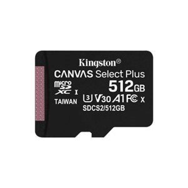 KINGSTON 512GB MICROSDXC UHS-1 CANVAS SELECT PLUS