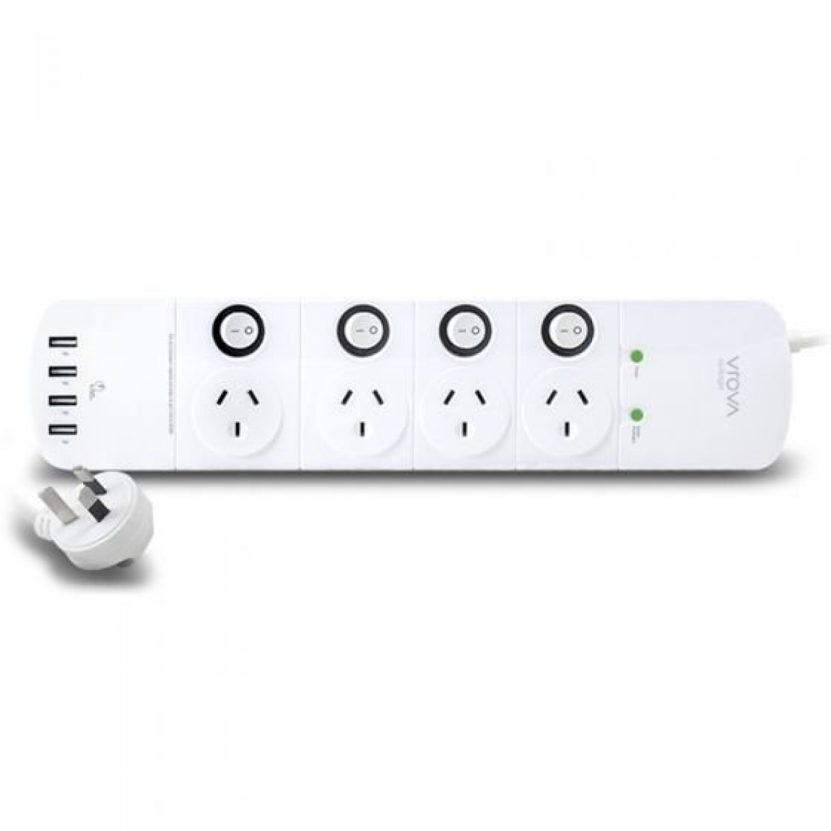 ALOGIC 4 Outlet Power Board 4xUSB Surge overload